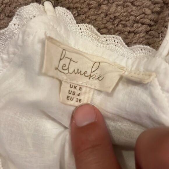 Anthropologie letimebe white blouse 4 - Picture 5 of 6